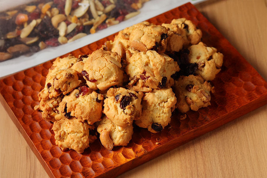 刻まず時短!米粉とナッツの簡単ドロップクッキー