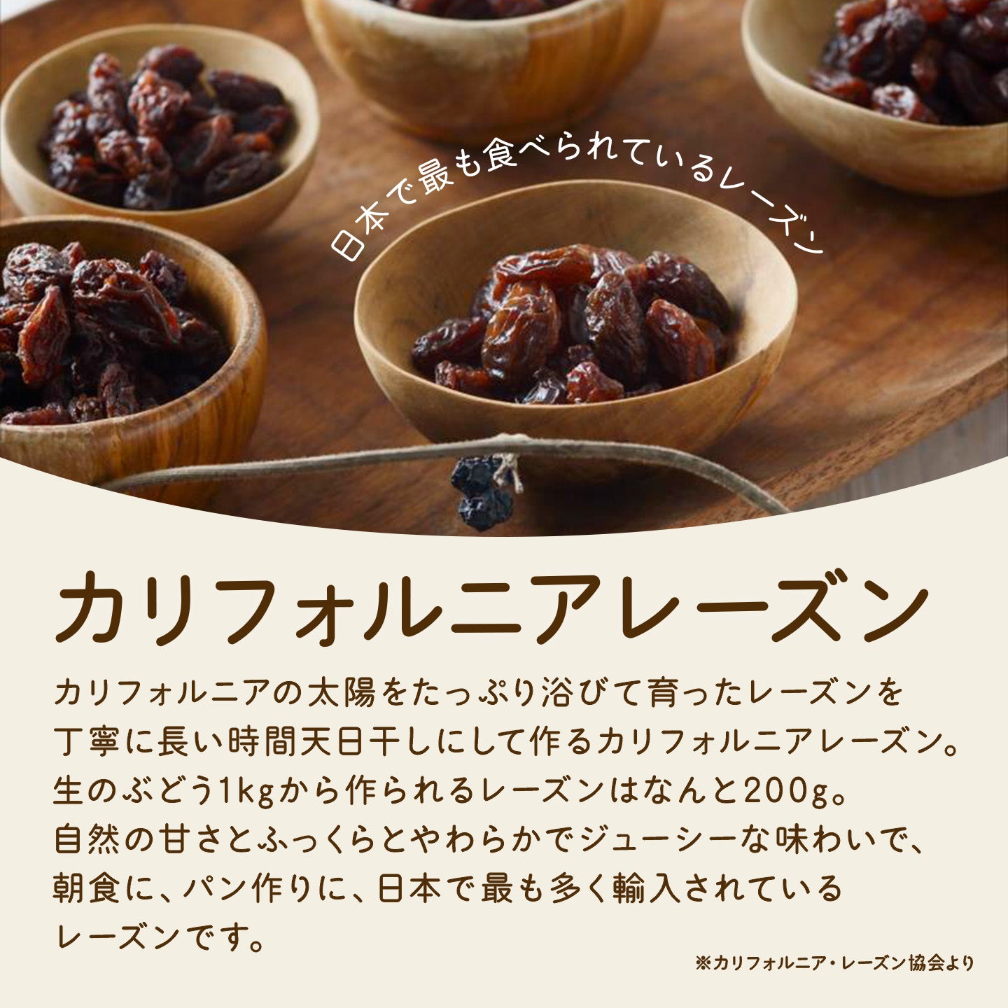 カリフォルニア産 ノンオイルレーズン ≪500g≫