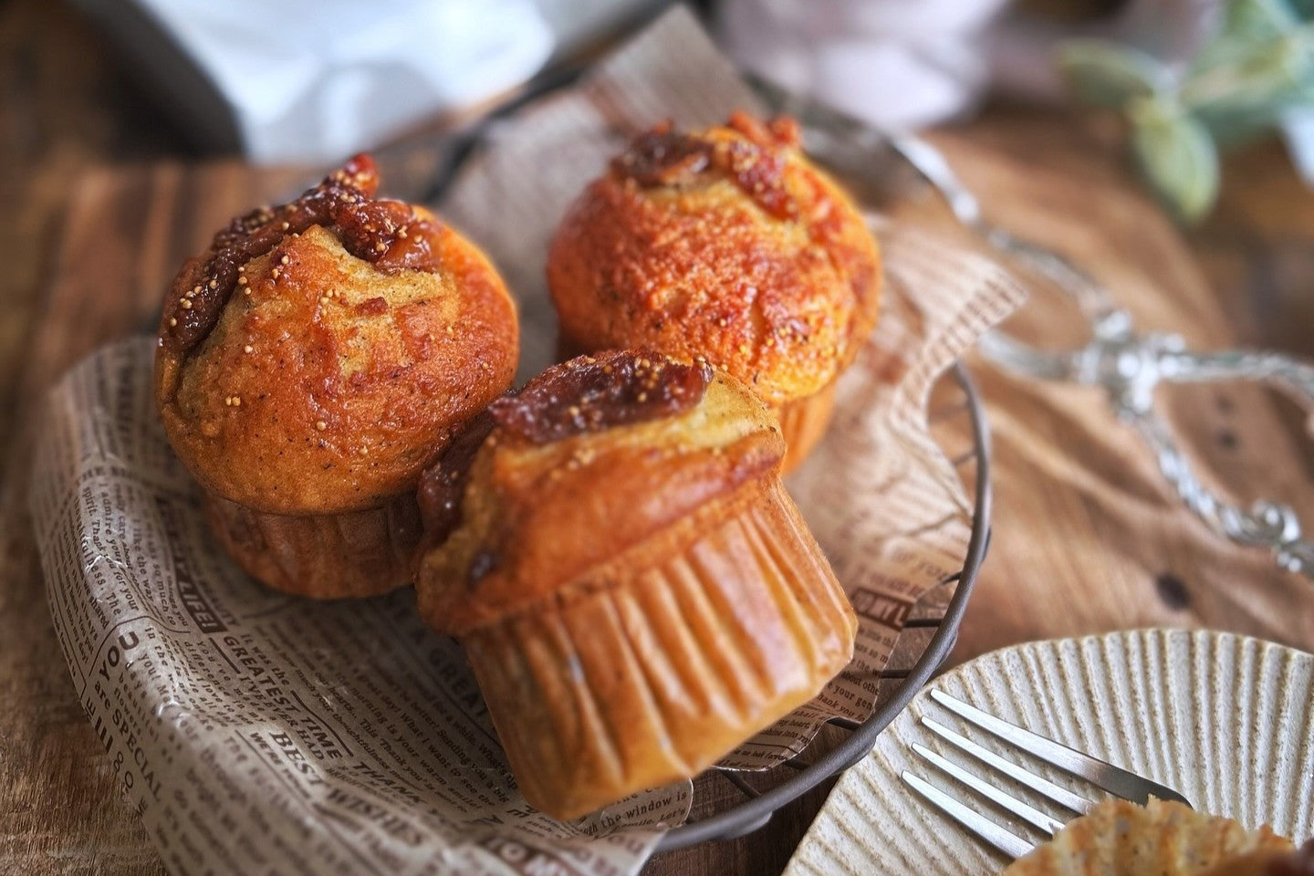 紅茶煮いちじくのしっとりマフィン