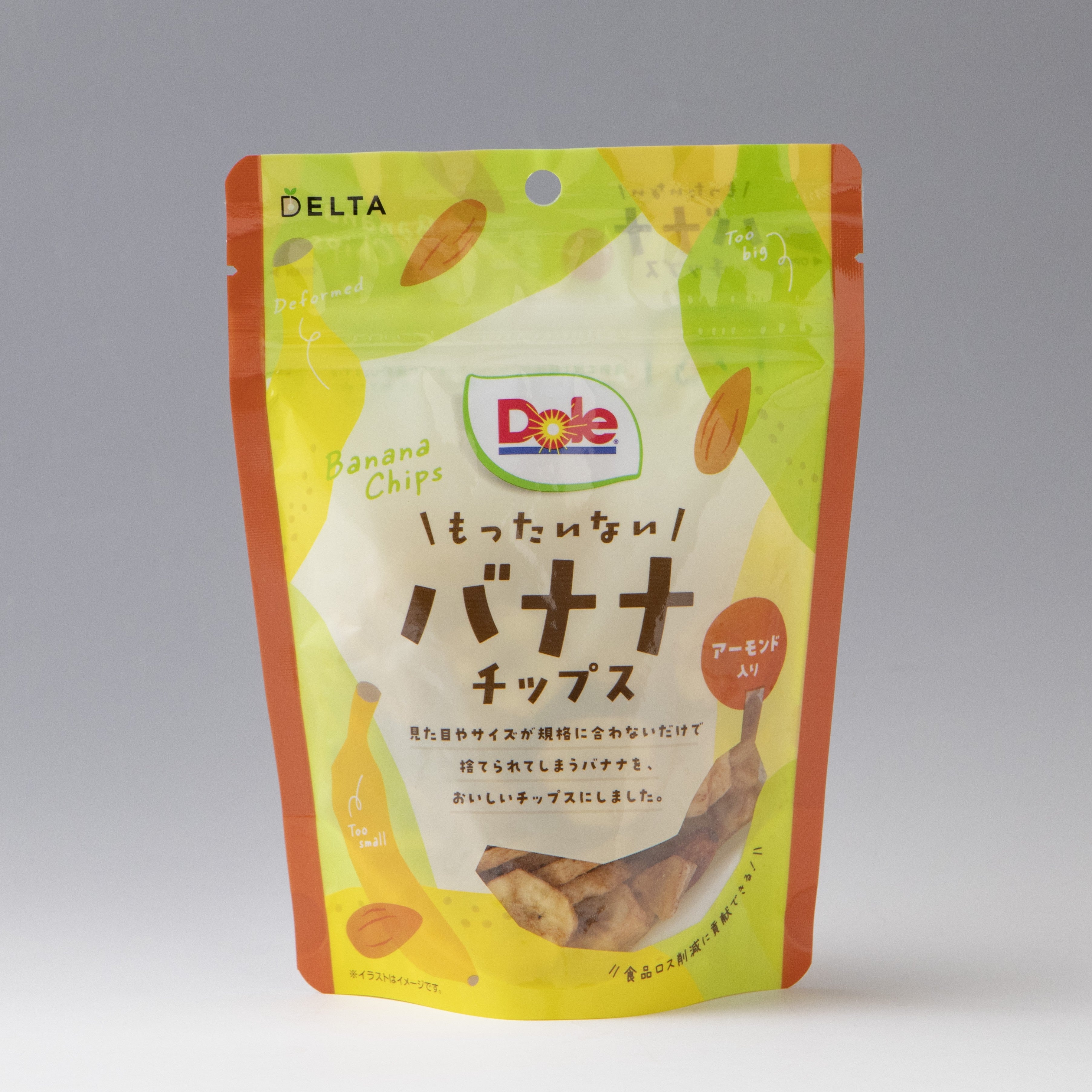 【7月2日入荷】【Dole×デルタインターナショナル】もったいないバナナチップス アーモンド入り≪100g≫